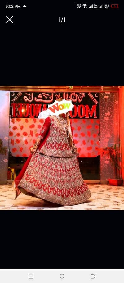 Bridal dress for Barat