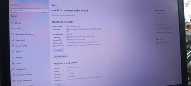 hp 8460 core i7