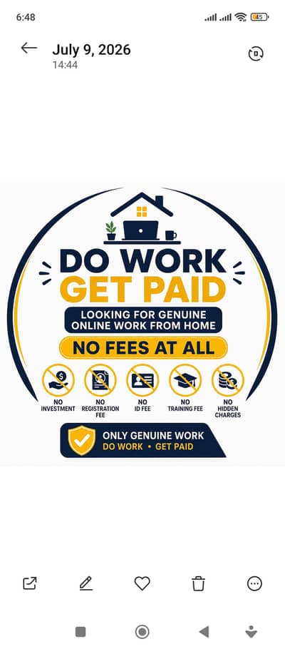 Job wanted as online worker