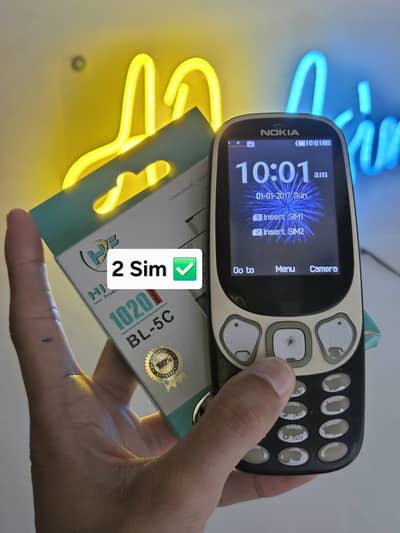 Nokia 3310 new PTA Approved 2 Sims with New Battery and More Phones !!