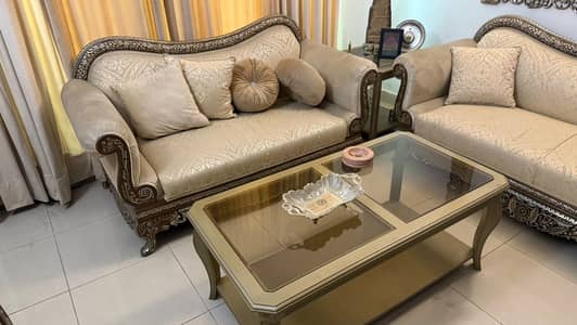 Luxury Wooden Center Table with 2 Matching Side Tables