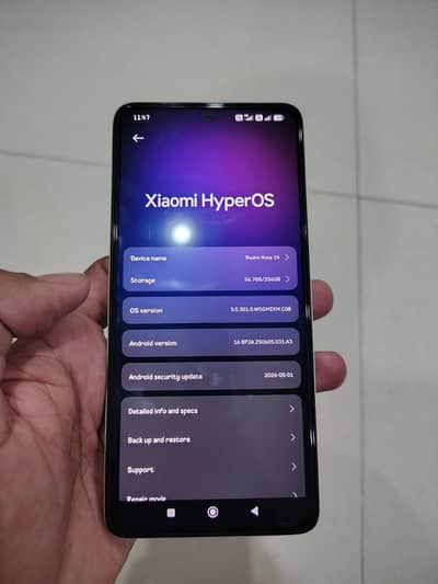 Redmi note 14 8/256 in 10 month official  warranty