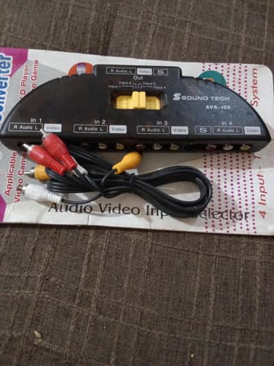 4-Port RCA Audio Video (AV) Switch Box"