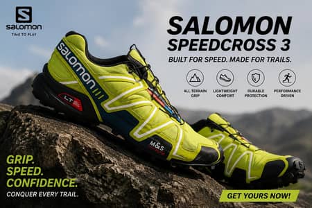 Professional Hiking Shoes (Salomon Speedcross 3)
