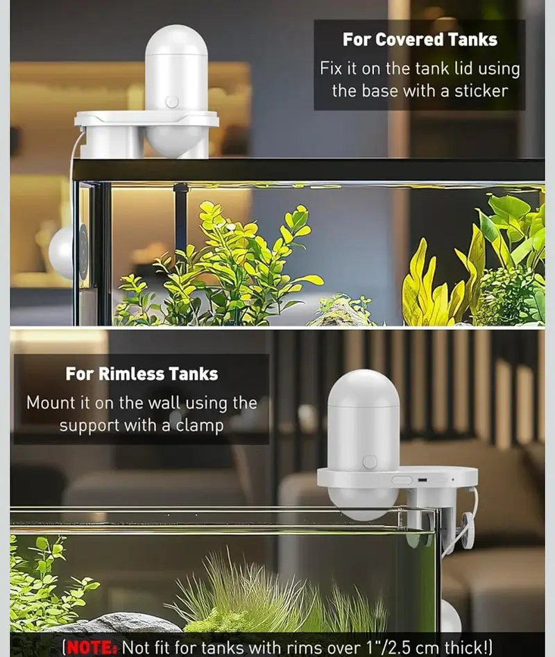 wifi automatic fish feeder with 2.5k hd camera and app controlled — photo 8