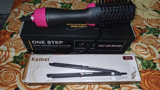 Kemei blow dryer and straightener up for sale