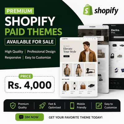 shopify paid theme available for sale