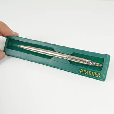 1980s Parker Classic Ballpoint Pen with Original Refill and Case