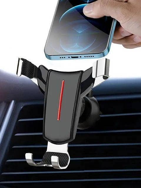 CAR AC GRILL AC VENT MOUNT MOBILE HOLDER METAL CAR GRAVITY MOBILE HOLDER FOR ALL MOBILES AND FOR ALL CARS