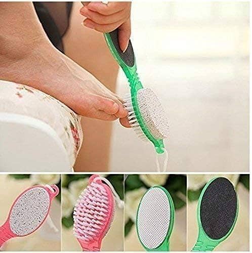 foot filer foot scrubber brush Pedicure scrubber Multi Color Remove dead skin,  at home For Women & Men - 1PC 4 in 1