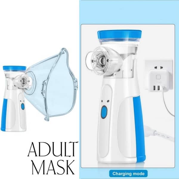 Portable Mesh Nebulizer Machine for Adults & Kids | Rechargeable Medicine Inhaler Nebulizer for Breathing Relief, Cough, Asthma | Masks for Kids & Adults