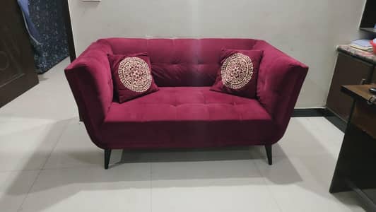 sofa maroon velvet