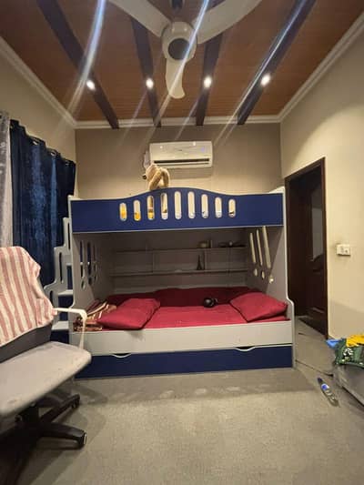 Bunker Bed with Wardrobe — 3 Beds — Excellent Condition (9/10)