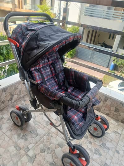Foldable  Baby Stroller Pram (8 tyres)