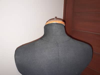 Black Fabric Dress Form Mannequin – Headless, Adjustable Stand