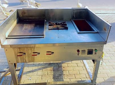 Commercial 3-in-1 Cooking Range | Hot Plate + Burner + Tandoor