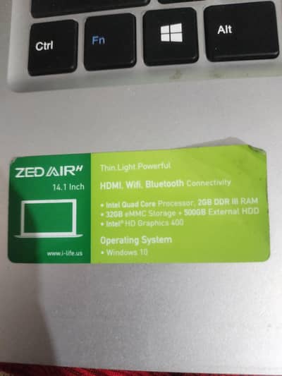 I. Life ZED AIR H 14.1 inch ,good cond , charger included
