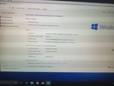 Dell i7 4th Gen 8/250 GB