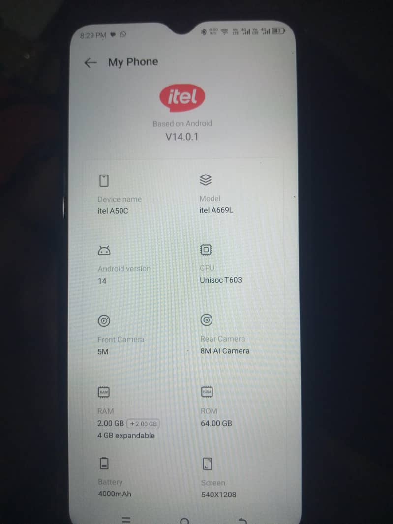 Itel A50C 0