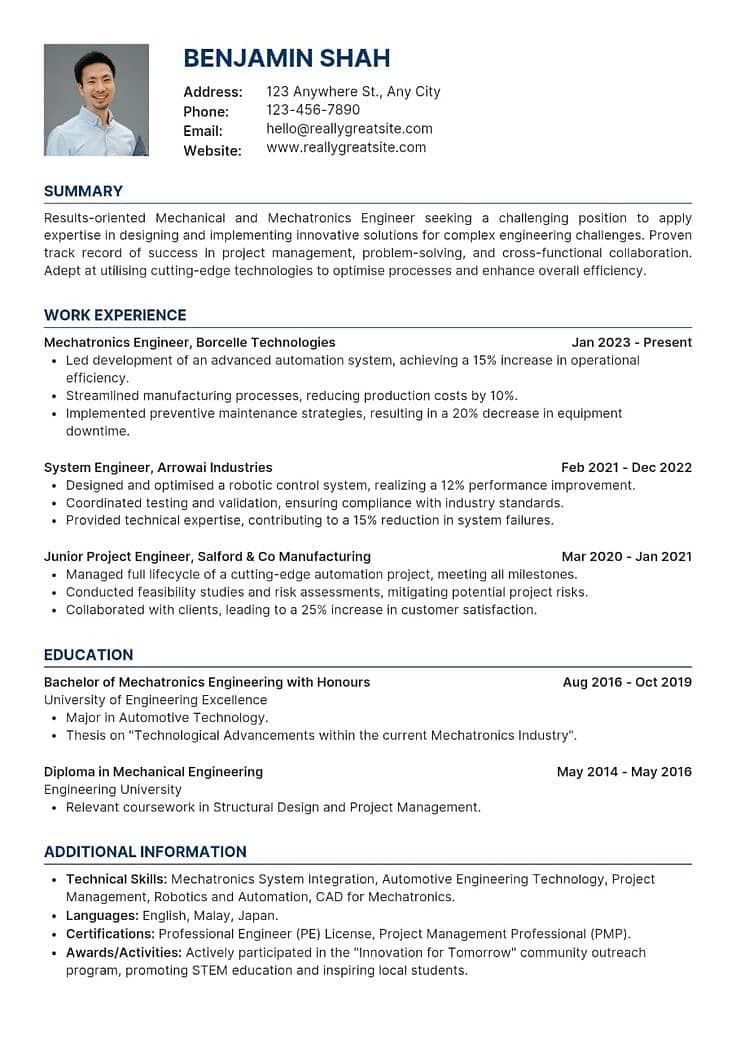 Professional Cv 1