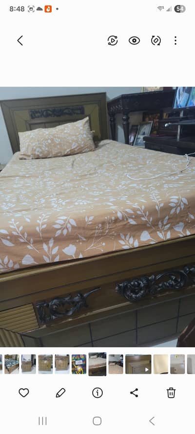 plai wood bed set
