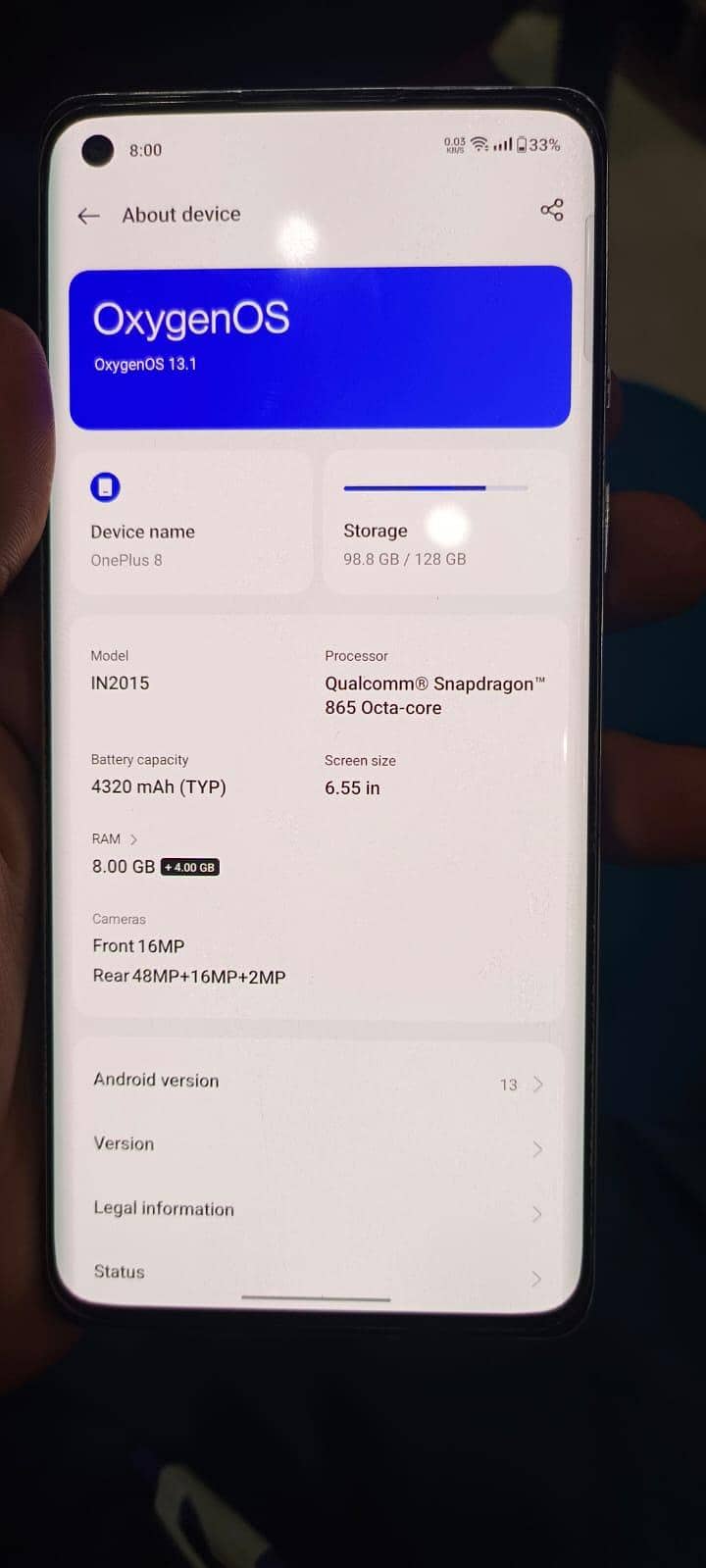 One Plus 8 6