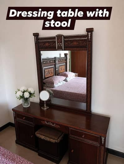 Dressing table with stool
