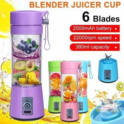 portable Rechargeable juicer blender pink USB