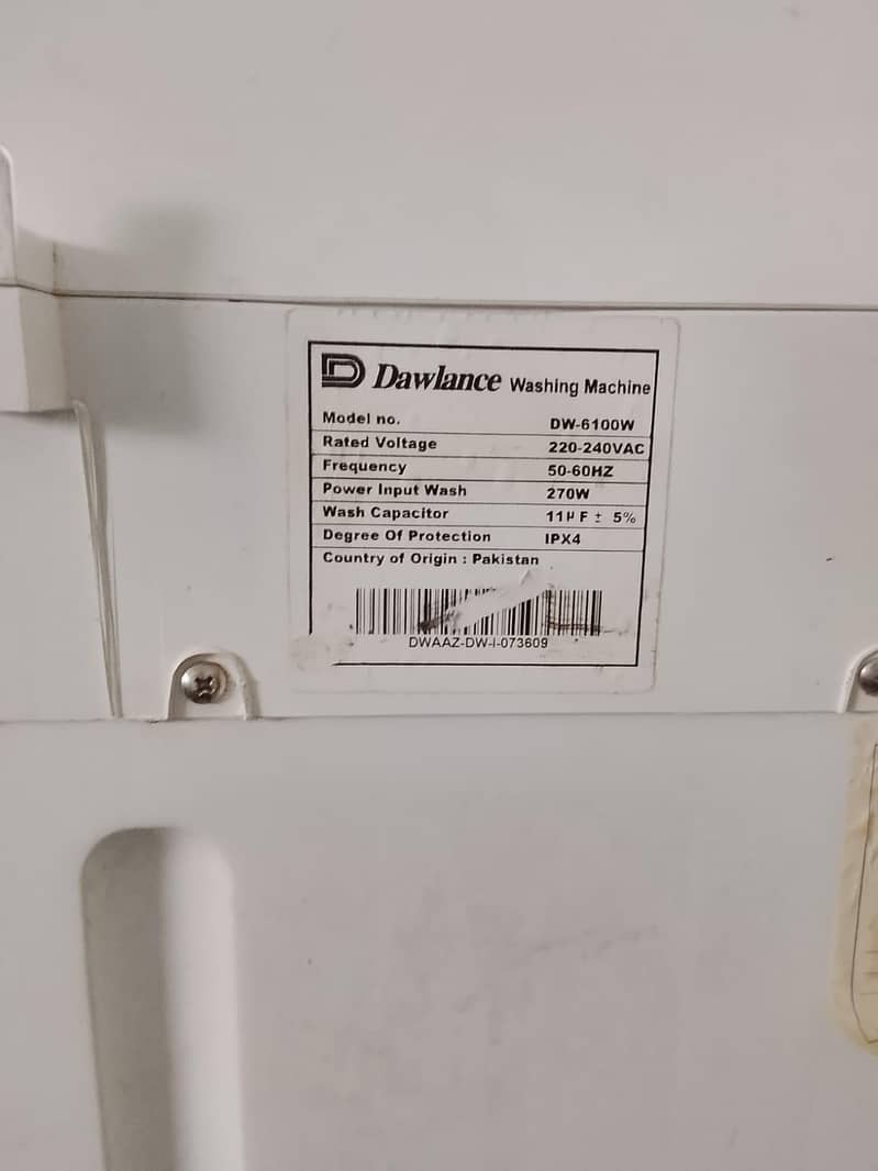 Dawlance washing machine 1