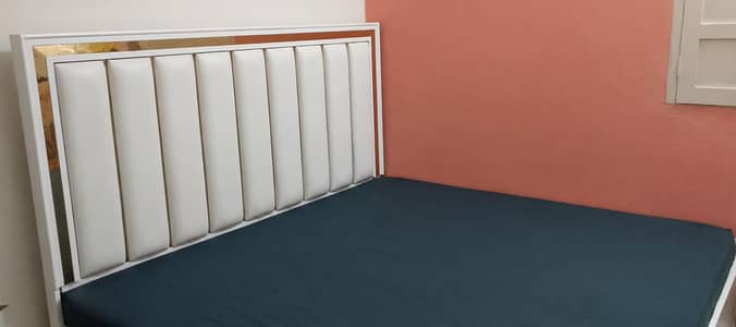 Luxury double bed with 2 side tables and diamond supreme foam mattress