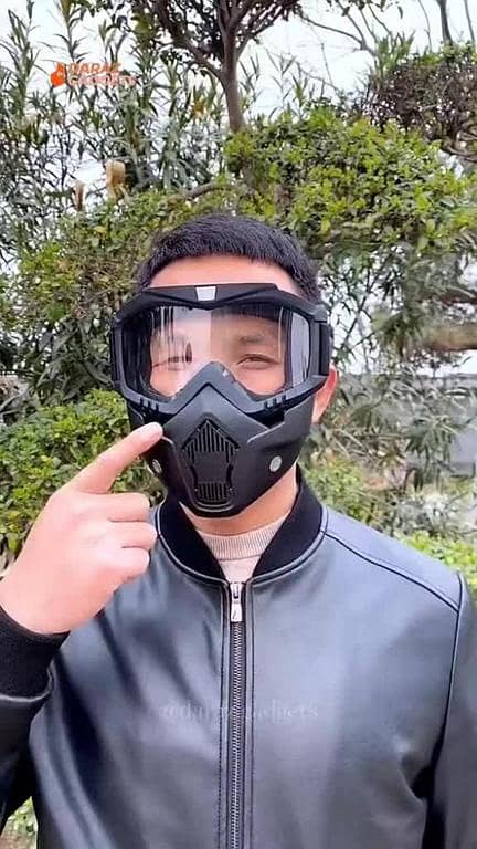 New Motorcycle Protective Face Mask Removable Open Face Half Face Helmet Tactical Motorcycle Bike Goggles Moto Accessories