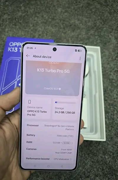 Oppo K13 Turbo Pro 5G 12 GB Ram 256 GB Memory 03274699143