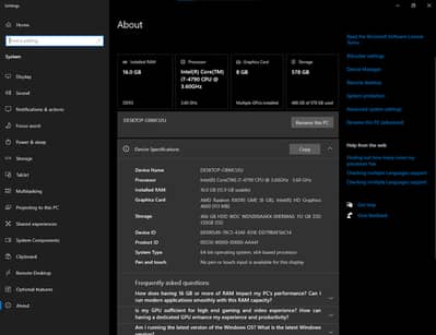 RX 590 8gb | I7 4790 | 16gb ram | 500 PSU