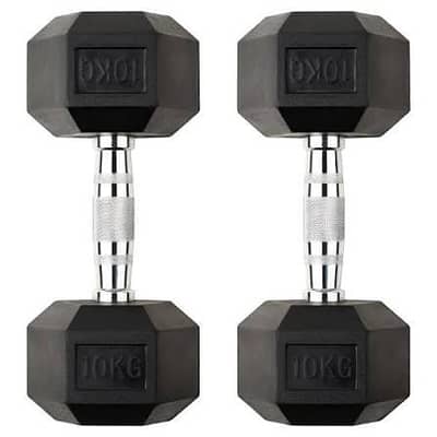 2 Pair of Dumbbells ( 6kg pair and 2.5 Kg pair)