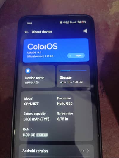 OPPO A58