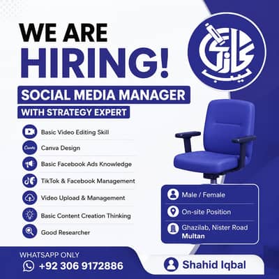 Social Media Manager & Content Strategy Executive (On-Site)