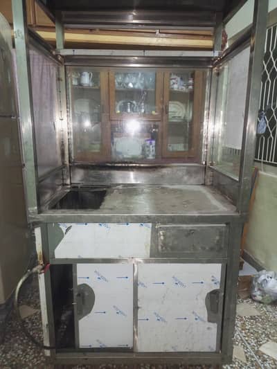 Food Counter with 16ltr fryer and fryer basket
