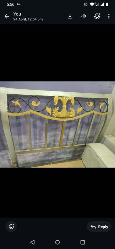 single iron bed