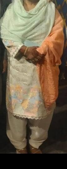 White Banarsi Dress