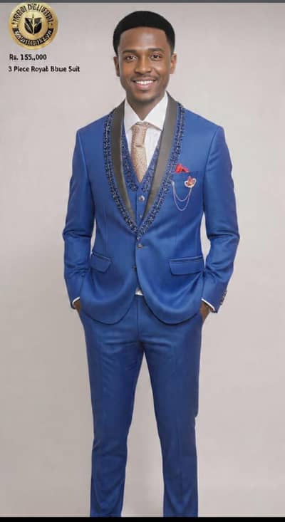 3-piece suit ( Royal blue)free delivery