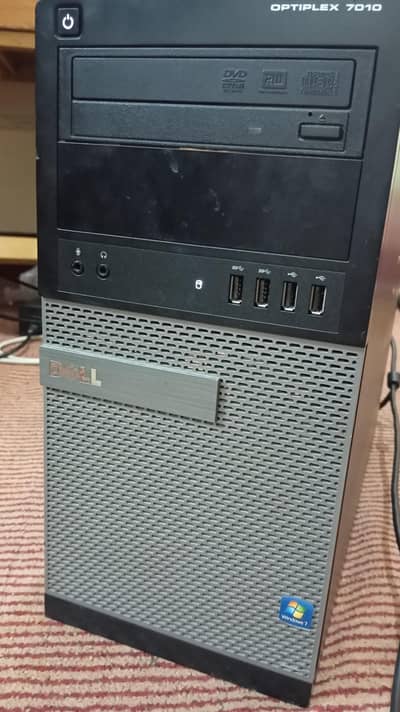 Dell Optiplex 7010 Complete Desktop Setup - Monitor, Keyboard, Mouse