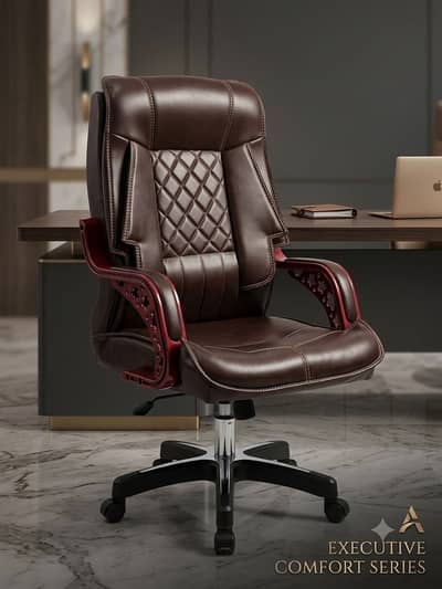 Executive Office Boss Chair - Dark Brown (Used)