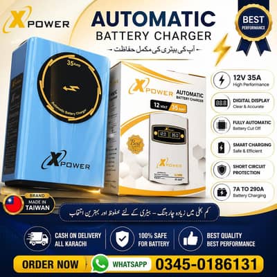 Battery Charger Automatic Brand XPower New Battery Charger 12 Volt 35A