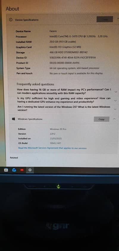 Desktop computer