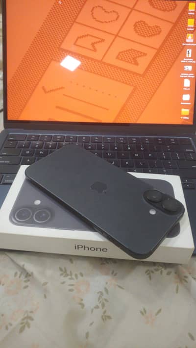 iPhone 16 Plus jv with box 128gb
