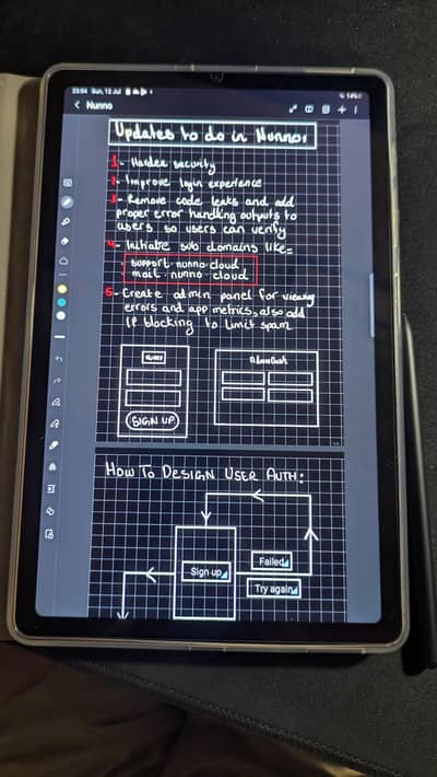 Samsung Tab S6 Lite with S pen.