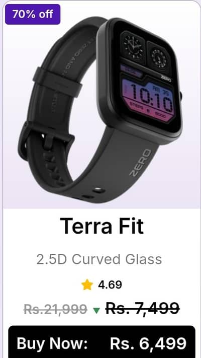 Terra Fit watch Zero lifestyle Box pack