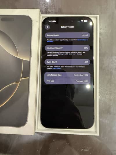 Apple iPhone 16 Pro Max | PTA | 256gb