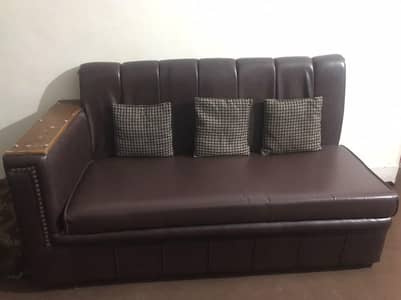 6 seater leather sofa set