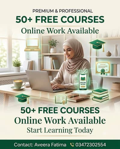 Online work with 50+ Free Courses Available